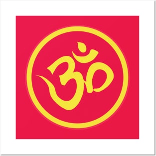 Spiritual Om Symbol Sacred Mantra Posters and Art